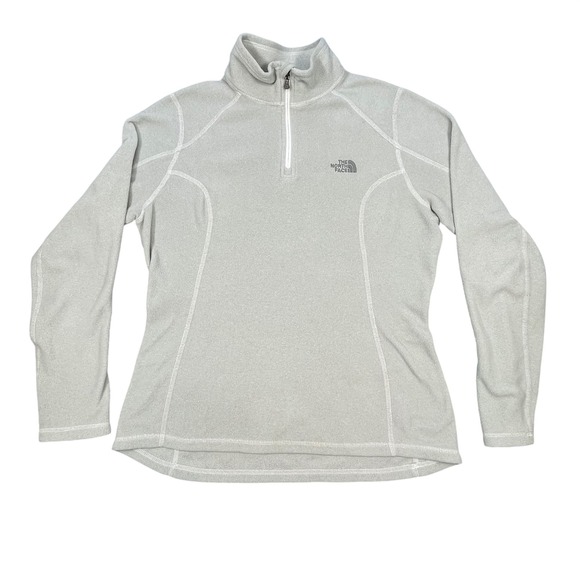 The North Face Tops - The North Face Grey TKA 100 Quarter Zip Fleece Pullover Women Medium